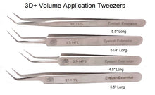 Load image into Gallery viewer, 3D+ Volume Application 45 Degree Angle Tweezers - Pro Eyelash Extensions