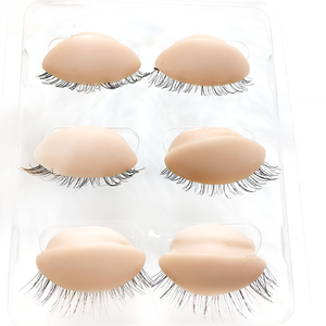 3 Pairs Realistic Eyelids With Lashes For Advance Mannequin Head - Pro Eyelash Extensions