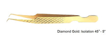 Load image into Gallery viewer, Gold Diamond Precision Isolation Volume Tweezers - Pro Eyelash Extensions