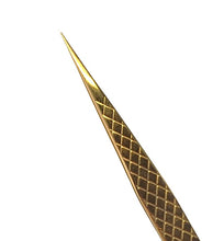 Load image into Gallery viewer, Gold Diamond Precision Isolation Volume Tweezers - Pro Eyelash Extensions