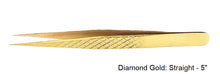 Load image into Gallery viewer, Gold Diamond Precision Isolation Volume Tweezers - Pro Eyelash Extensions