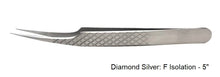 Load image into Gallery viewer, Silver Diamond Precision Isolation Volume Tweezers - Pro Eyelash Extensions