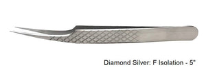 Silver Diamond Precision Isolation Volume Tweezers - Pro Eyelash Extensions