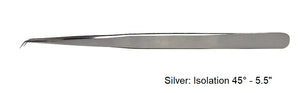 Silver Precision Isolation Volume Tweezers - Pro Eyelash Extensions